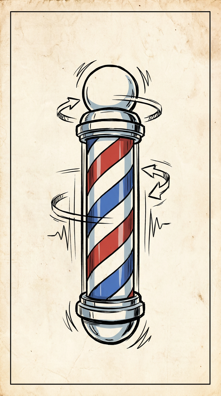 Spinning barber pole