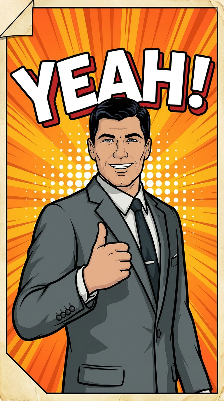 Customer happy and giving thumbs up